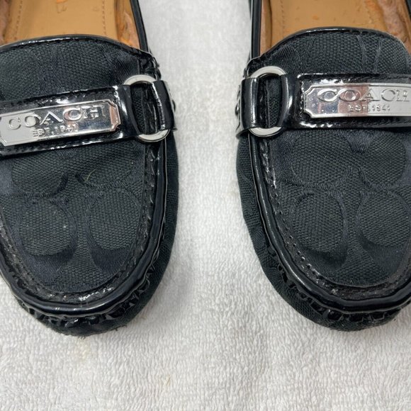 COACH black slip on shoe with logo and buckle size 7 - Picture 3 of 9